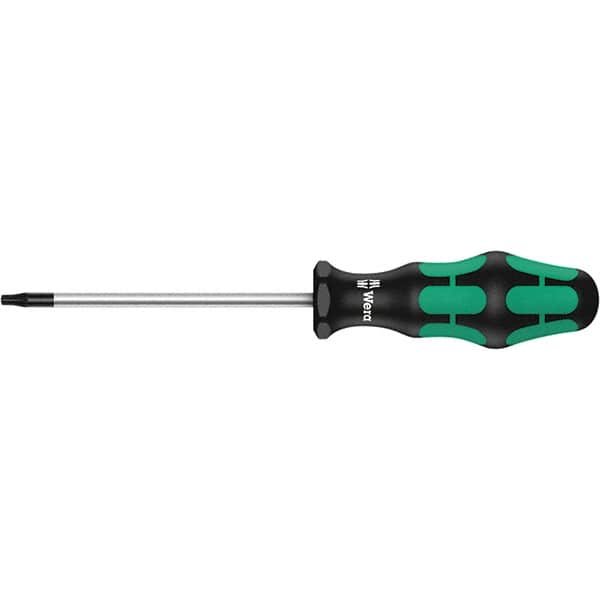 Wera - T8 Tamper Resistant Torx Driver - 2-3/8" Blade Length, 8-17/64" OAL, Ergonomic Handle, Chrome Plated Steel - Benchmark Tooling