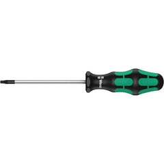 Wera - T8 Tamper Resistant Torx Driver - 2-3/8" Blade Length, 8-17/64" OAL, Ergonomic Handle, Chrome Plated Steel - Benchmark Tooling