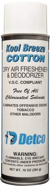 Detco - 20 oz Aerosol Can Deodorizer - Aerosol, Cotton Scent, Environmentally Safe - Benchmark Tooling