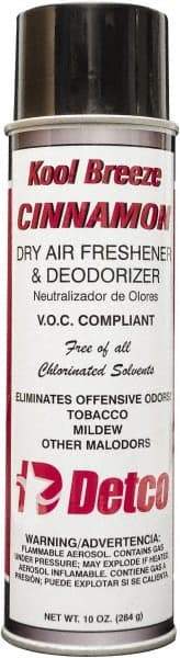 Detco - 20 oz Aerosol Can Deodorizer - Aerosol, Cinnamon Scent, Environmentally Safe - Benchmark Tooling