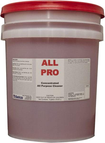 Detco - 5 Gal Bucket All-Purpose Cleaner - Liquid, Neutral Cleaner, Citrus - Benchmark Tooling