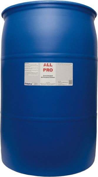 Detco - 55 Gal Drum All-Purpose Cleaner - Liquid, Neutral Cleaner, Citrus - Benchmark Tooling