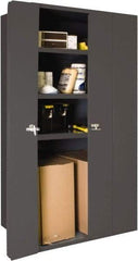 Durham - 3 Shelf Locking Storage Cabinet - Steel, 36" Wide x 20" Deep x 72" High, Gray - Benchmark Tooling