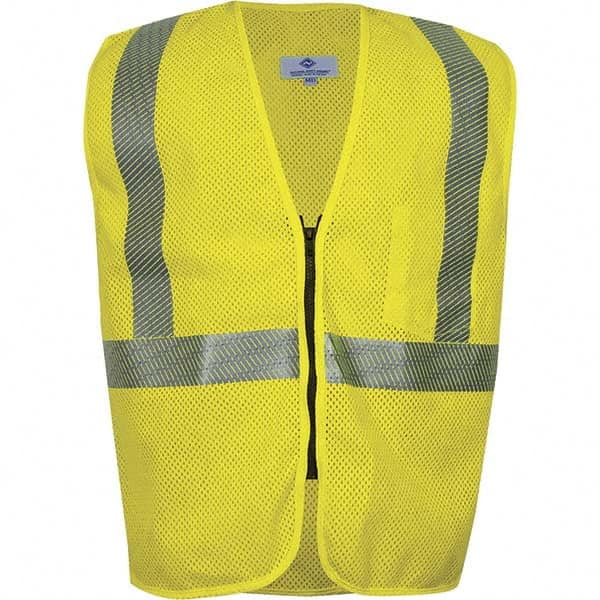 National Safety Apparel - Size 2XL Flame Resistant/Retardant Yellow Mesh Public Safety High Visibility Vest - Exact Industrial Supply