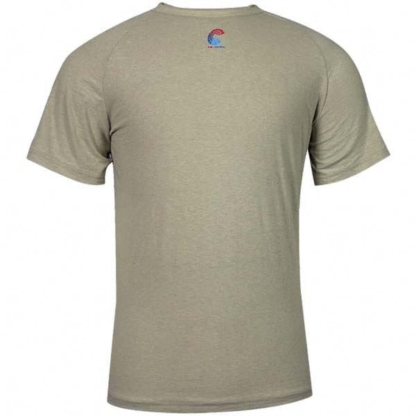 National Safety Apparel - Size 3XL Tan Flame Resistant/Retardant Short Sleeve Base Layer Shirt - Exact Industrial Supply