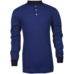 National Safety Apparel - Size XL Royal Blue Flame Resistant/Retardant Long Sleeve T-Shirt - Exact Industrial Supply