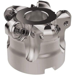 Seco - 2" Cut Diam, 6mm Max Depth, 3/4" Arbor Hole, 5 Inserts, RNMU12.. Insert Style, Indexable Copy Face Mill - R220.28 Cutter Style, 12,500 Max RPM, 1-1/2 High, Through Coolant, Series R220 - Benchmark Tooling