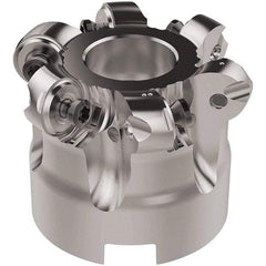 Seco - 50mm Cut Diam, 6mm Max Depth, 22mm Arbor Hole, 6 Inserts, RNMU12.. Insert Style, Indexable Copy Face Mill - R220.28 Cutter Style, 12,500 Max RPM, 40mm High, Through Coolant, Series R220 - Benchmark Tooling