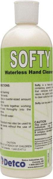 Detco - 16 oz Bottle Waterless Cream Waterless Hand Cleaner - White, Banana Scent - Benchmark Tooling