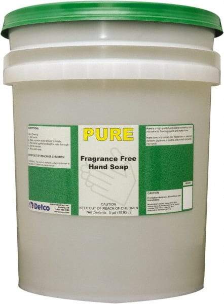 Detco - 5 Gal Pail Liquid Hand Cleaner - Pale Yellow, Fragrance Free Scent - Benchmark Tooling