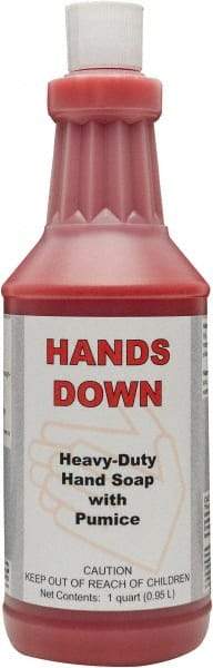 Detco - 32 oz Squeeze Bottle Gel Hand Cleaner with Grit - Red, Cherry Scent - Benchmark Tooling