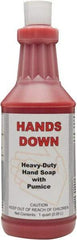 Detco - 32 oz Squeeze Bottle Gel Hand Cleaner with Grit - Red, Cherry Scent - Benchmark Tooling