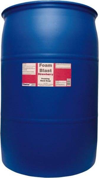 Detco - 55 Gal Drum Liquid Hand Cleaner - Red, Strawberry Scent - Benchmark Tooling