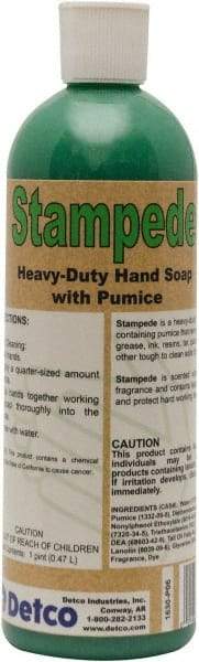 Detco - 16 oz Bottle Gel Hand Cleaner with Grit - Green, Almond Scent - Benchmark Tooling