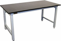 Proline - 72 Wide x 36" Deep x 36" High, Chem-Guard Workbench - Adjustable Height Legs, Light Gray - Benchmark Tooling