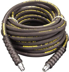 Enerpac - 3/8" Inside Diam x 3/8 NPT 30' Hydraulic Pump Hose - 10,000 psi, 3/8 NPTF Male Opposite End, Rubber - Benchmark Tooling