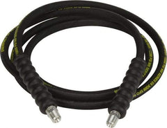 Enerpac - 1/4" Inside Diam x 3/8 NPT 10' Hydraulic Pump Hose - 10,000 psi, 3/8 NPTF Male Opposite End, Rubber - Benchmark Tooling