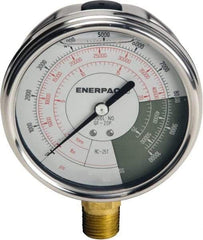 Enerpac - Hydraulic Pressure Gages & Adapters Type: Liquid-Filled Gauge Pressure Rating: 0 - 10000 - Benchmark Tooling