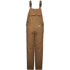 National Safety Apparel - Size 4XL Brown HRC 4 Flame Resistant/Retardant Bib Overalls - Exact Industrial Supply