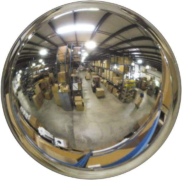 Se-Kure Domes&Mirrors - Indoor & Outdoor Round Convex Safety, Traffic & Inspection Mirrors - Acrylic Lens, Plastic Backing, 32" Diam, 96' Max Covered Distance - Benchmark Tooling