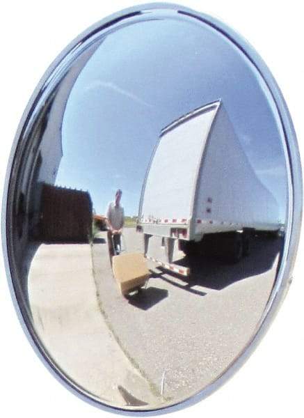 Se-Kure Domes&Mirrors - Indoor Round Convex Safety, Traffic & Inspection Mirrors - Acrylic Lens, Hardboard Backing, 24" Diam, 72' Max Covered Distance - Benchmark Tooling