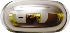 Se-Kure Domes&Mirrors - Indoor Oblong Convex Safety, Traffic & Inspection Mirrors - Acrylic Lens, Hardboard Backing, 8" High, 17' Max Covered Distance - Benchmark Tooling