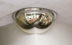 Se-Kure Domes&Mirrors - Indoor Round Dome Safety, Traffic & Inspection Mirrors - Acrylic Lens, 26" Diam, 26' Max Covered Distance - Benchmark Tooling