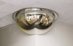 Se-Kure Domes&Mirrors - Indoor Round Dome Safety, Traffic & Inspection Mirrors - Acrylic Lens, 18" Diam, 18' Max Covered Distance - Benchmark Tooling