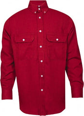 National Safety Apparel - Size XL Red Flame Resistant/Retardant Long Sleeve Button Down Shirt - Exact Industrial Supply