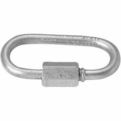 Campbell - Zinc Plated Carbon Steel Quick Link - 1/8" Diameter, 220 Lb Load Limit - Benchmark Tooling