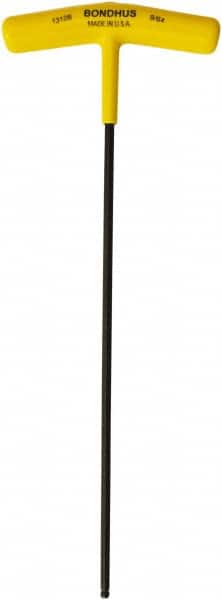 Bondhus - 1/8" Hex, T-Handle, Ball End Hex Key - 7.8" OAL, Protanium High Torque Steel, Inch System of Measurement - Benchmark Tooling