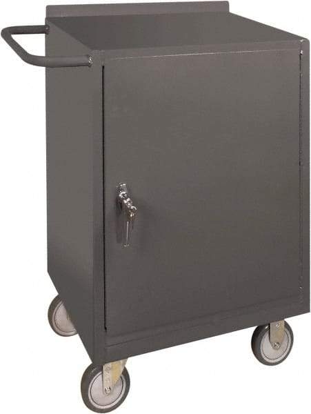 Durham - 1,200 Lb Capacity, 18" Wide x 24" Long x 39-3/4" High Mobile Cart - 1 Door, 1 Shelf, Steel, 2 Rigid/2 Swivel Casters - Benchmark Tooling