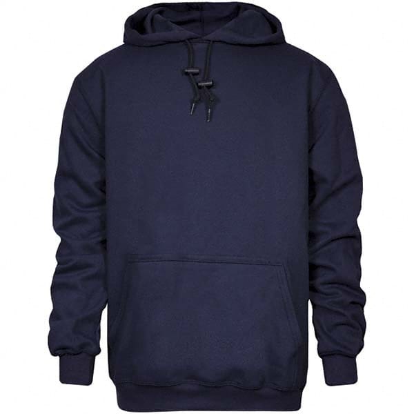 National Safety Apparel - Size S Navy Flame Resistant/Retardant Sweatshirt - Exact Industrial Supply