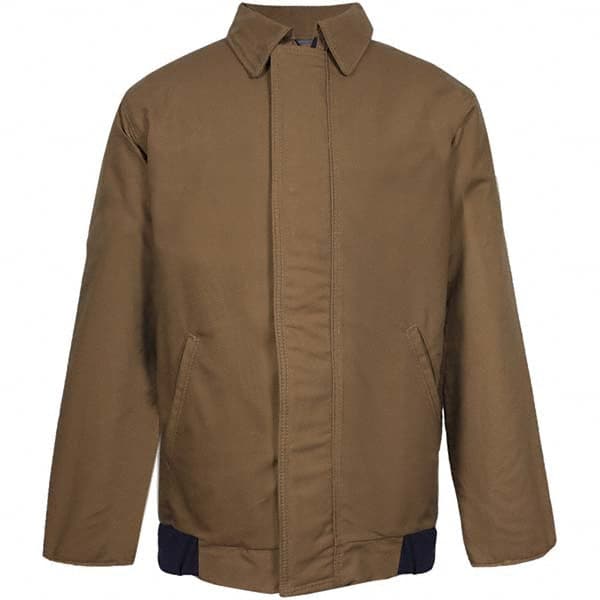 National Safety Apparel - Size 4XL Brown Flame Resistant/Retardant Jacket/Coat - Exact Industrial Supply