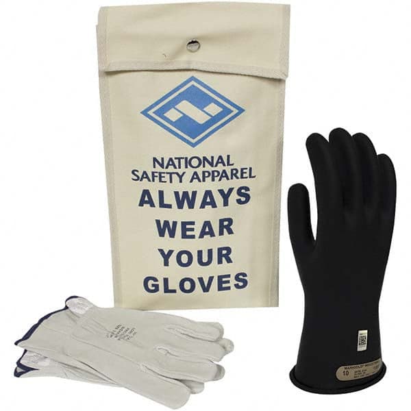 National Safety Apparel - Class 0, Size 10, 11" Long, Rubber Lineman's Glove Kit - Exact Industrial Supply