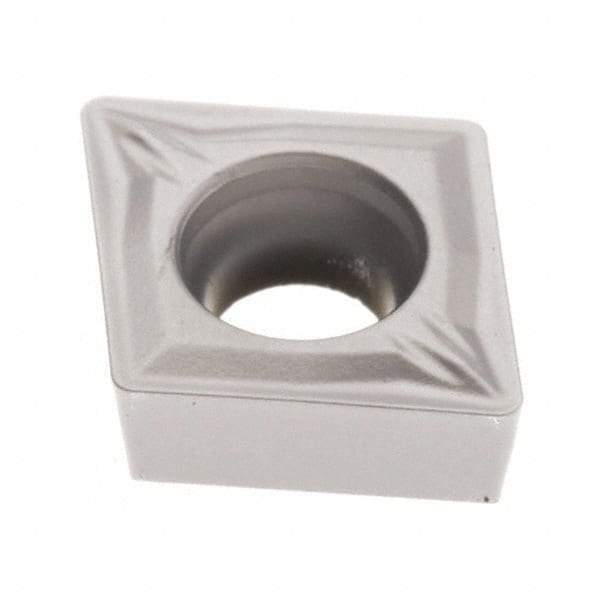 Seco - CCMT432 MF2 Grade TP3501 Carbide Turning Insert - TiCN/Al2O3 Finish, 80° Diamond, 1/2" Inscr Circle, 3/16" Thick, 1/32" Corner Radius - Benchmark Tooling