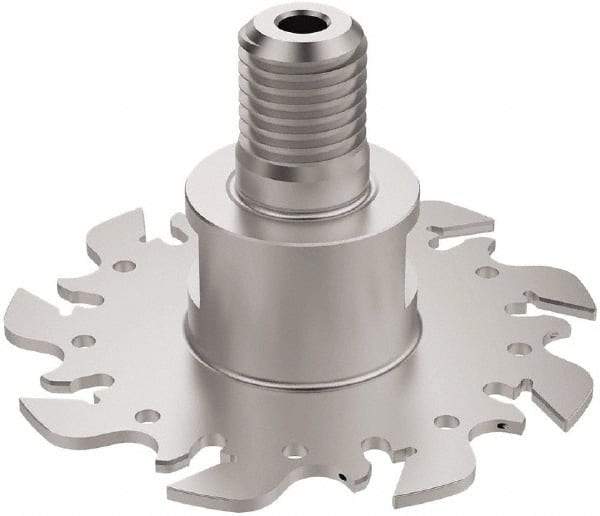 Seco - Modular Connection Connection, 0.0886 to 0.0984" Cutting Width, 0.9488" Depth of Cut, 80mm Cutter Diam, 9 Tooth Indexable Slotting Cutter - R335.10 Toolholder, 150.10 Insert, Right Hand Cutting Direction - Benchmark Tooling