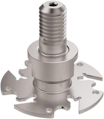 Seco - Modular Connection Connection, 0.122" Cutting Width, 0.6142" Depth of Cut, 50mm Cutter Diam, 5 Tooth Indexable Slotting Cutter - R335.10 Toolholder, 150.10 Insert, Right Hand Cutting Direction - Benchmark Tooling