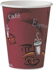 Solo - Bistro Design Hot Drink Cups, Paper, 12 oz, 300/Carton - Maroon - Benchmark Tooling