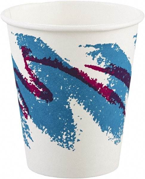 Solo - Jazz Paper Hot Cups, 6 oz, Polycoated, 50/Bag, 20 Bags/Carton - White, Green, Purple - Benchmark Tooling