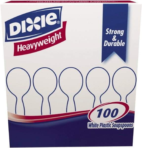 Dixie - Plastic Cutlery, Heavyweight Soup Spoons, 100/B oz - White - Benchmark Tooling