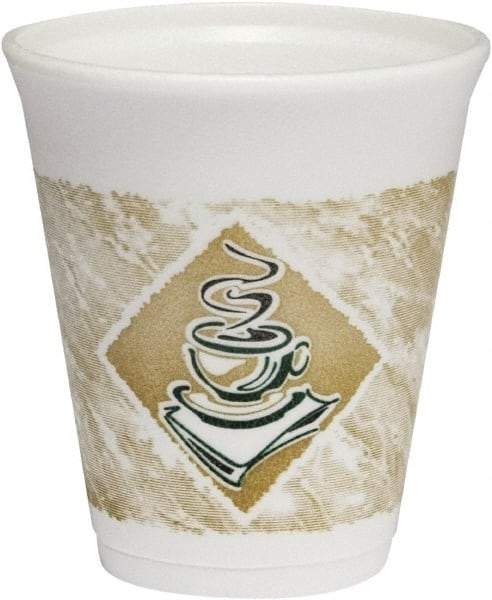 DART - Caf\xE9 G Foam Hot/Cold Cups, 8 oz - Brown, Green, White - Benchmark Tooling