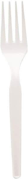 Dixie - Plastic Cutlery, Heavy Mediumweight Forks, 1000/Carton - White - Benchmark Tooling