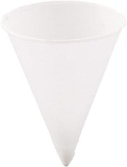 Solo - Cone Water Cups, Paper, 4 oz, Rolled Rim, 200/Bag, 25 Bags/Carton - White - Benchmark Tooling