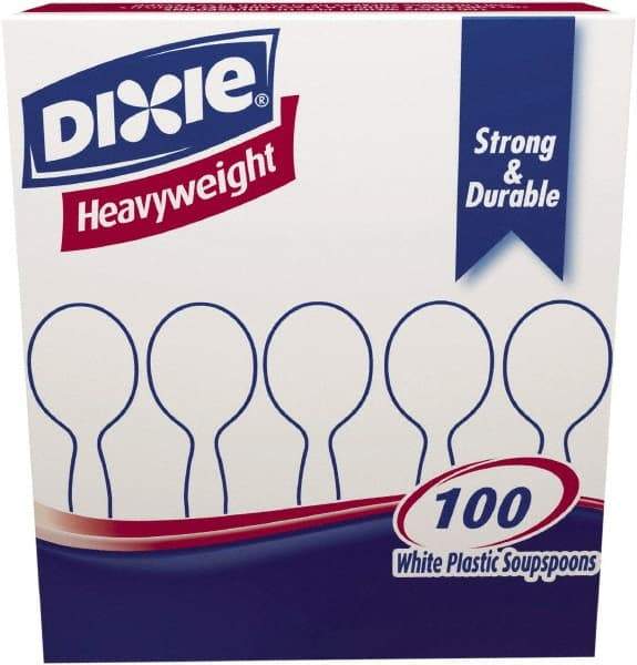 Dixie - Plastic Cutlery, Heavyweight Soup Spoons, 1000 per Carton - White - Benchmark Tooling