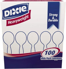 Dixie - Plastic Cutlery, Heavyweight Soup Spoons, 1000 per Carton - White - Benchmark Tooling