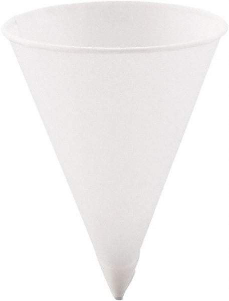 Solo - Cone Water Cups, Paper, 4.25 oz, Rolled Rim, 5000/Carton - White - Benchmark Tooling