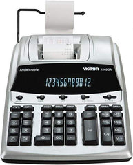 Victor - Fluorescent Printing Calculator - 9 x 12 Display Size, White, AC Powered, 4-1/4" Long x 10-1/2" Wide - Benchmark Tooling