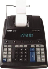 Victor - Fluorescent Printing Calculator - 8-1/2 x 12-1/4 Display Size, Black, AC Powered, 15.6" Long x 10-1/2" Wide - Benchmark Tooling