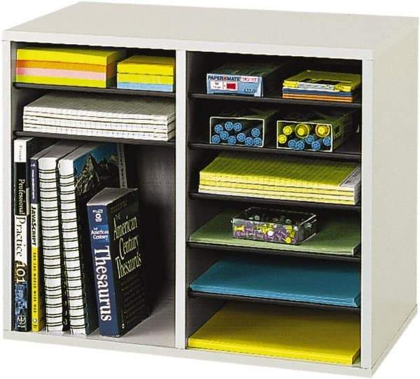 Safco - Gray Document Organizer - Fiberboard, Hardboard, Laminated Compressed Wood - Benchmark Tooling